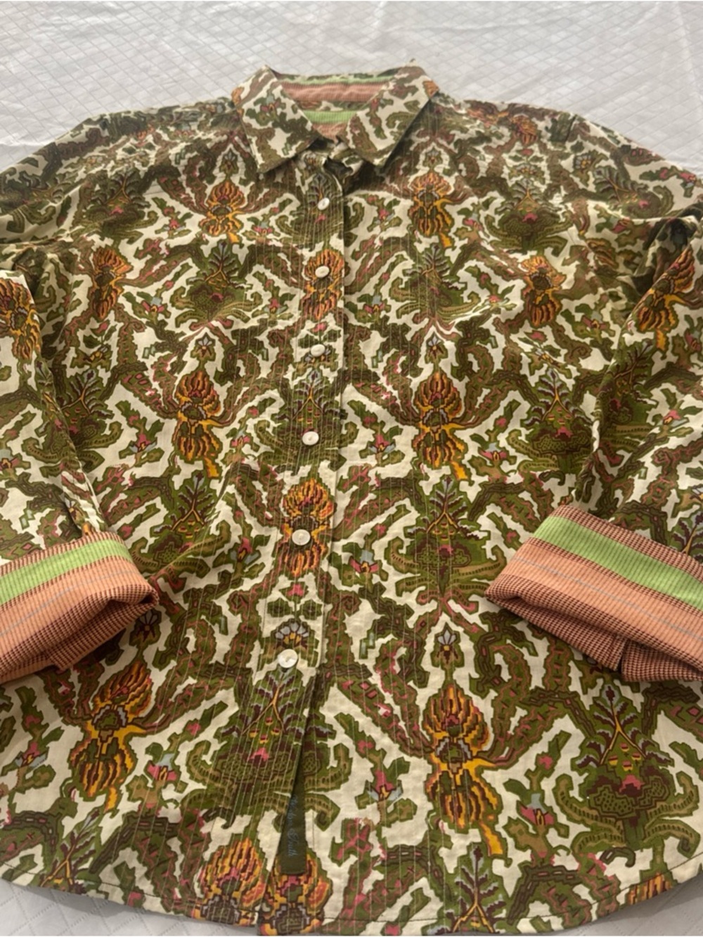 Vintage Robert Graham printed top, women's size 8